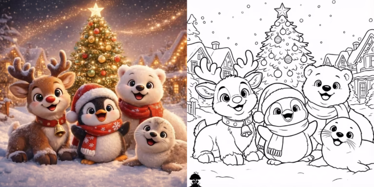 Winter Animal Coloring Pages Easy Coloring Sheets Printables