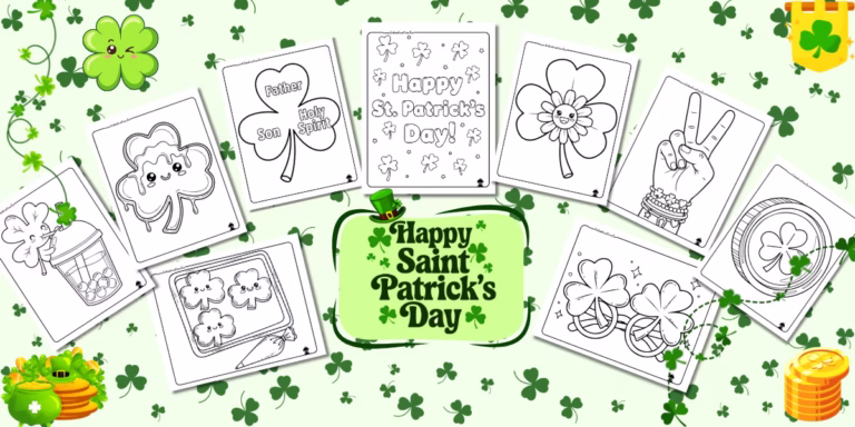 Free St Patrick’s Coloring Pages: Cute & Easy Shamrock Printables