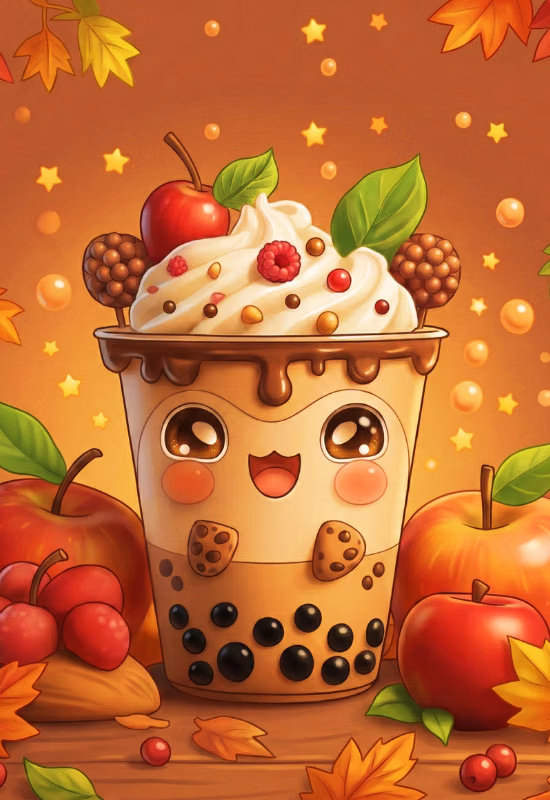 Home 16 boba tea poster colored 1