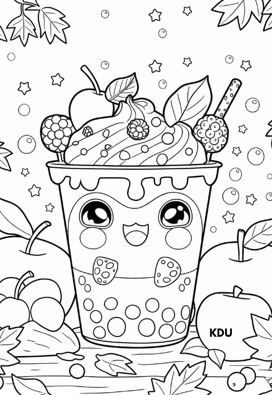 Home 17 boba tea poster line art 1